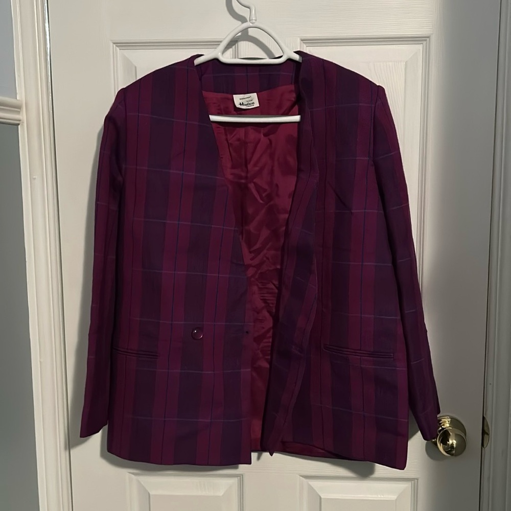 Vintage Rosecrest by Hudson Plaid Blazer
